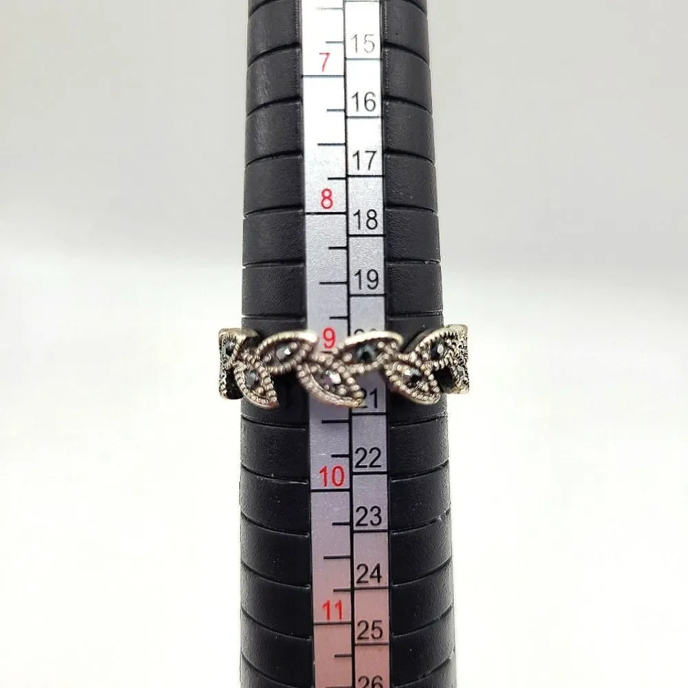 Marcasite Silver Toned Ring Size 9
